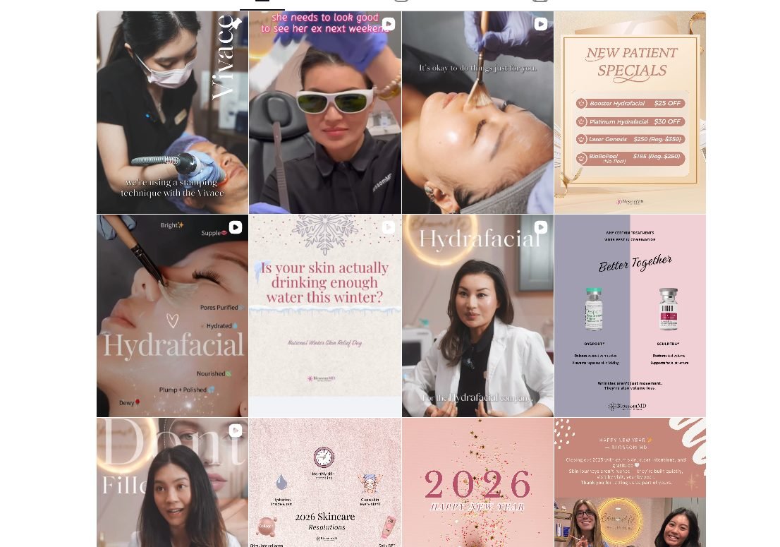 Instagram content RedNexus produces for a medical spa client